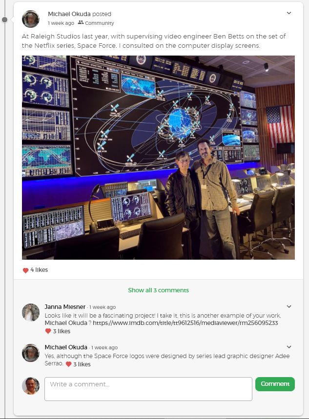 A Post in the activity streams